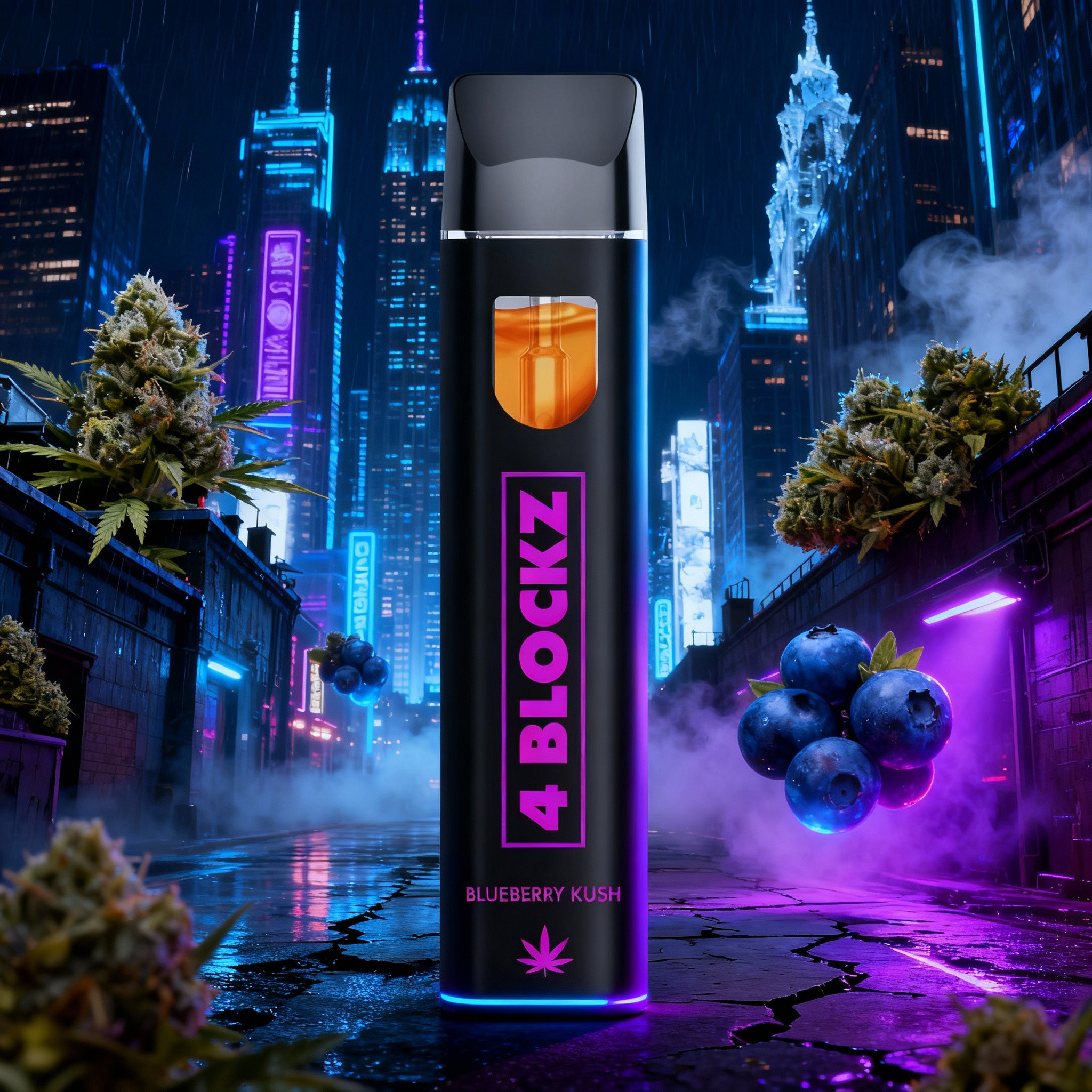 4 Blockz H3BTA Vape Blueberry Kush 1ml 4 Blockz H3BTA Vape Blueberry Kush 1ml