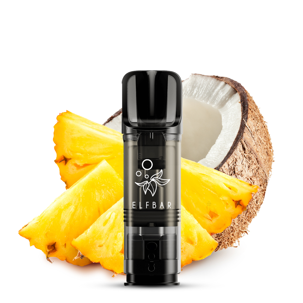 Elfbar Elfa Vape Pod Pineapple Coconut 2 Pods Elfbar Elfa Vape Pod Pineapple Coconut 2 Pods