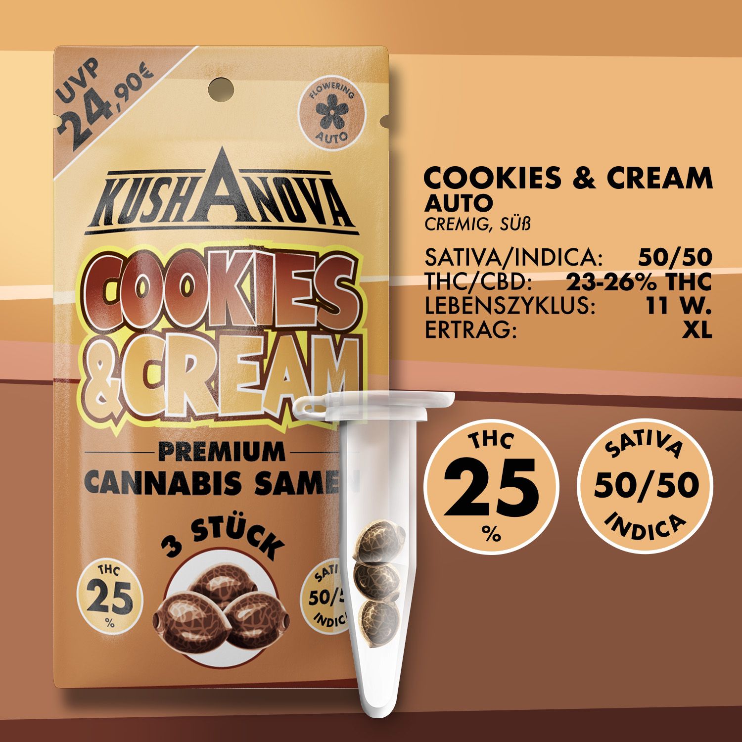 Kushanova Cannabissamen Cookies & Cream