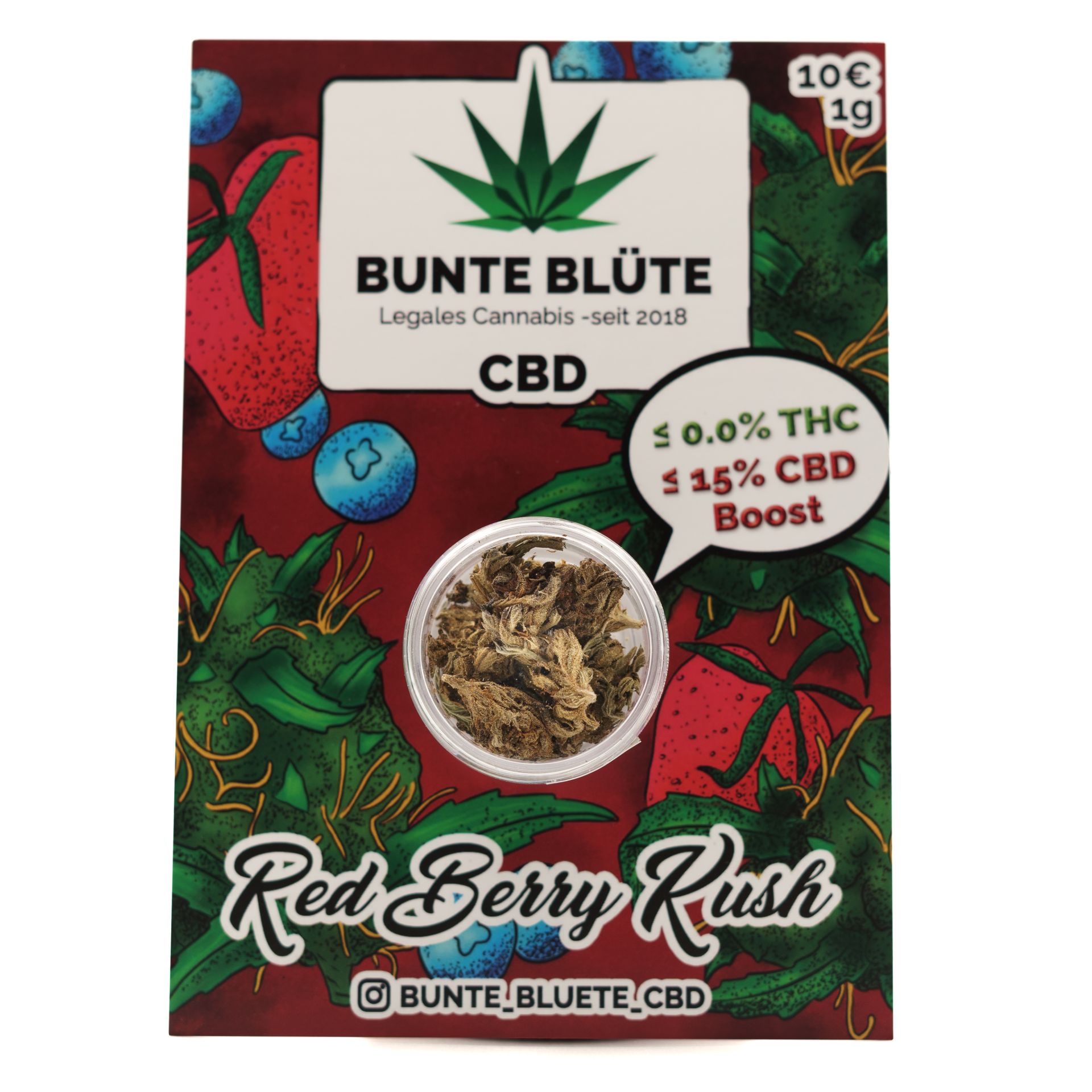 Bunte Blüte CBD Blüte Red Berry Kush