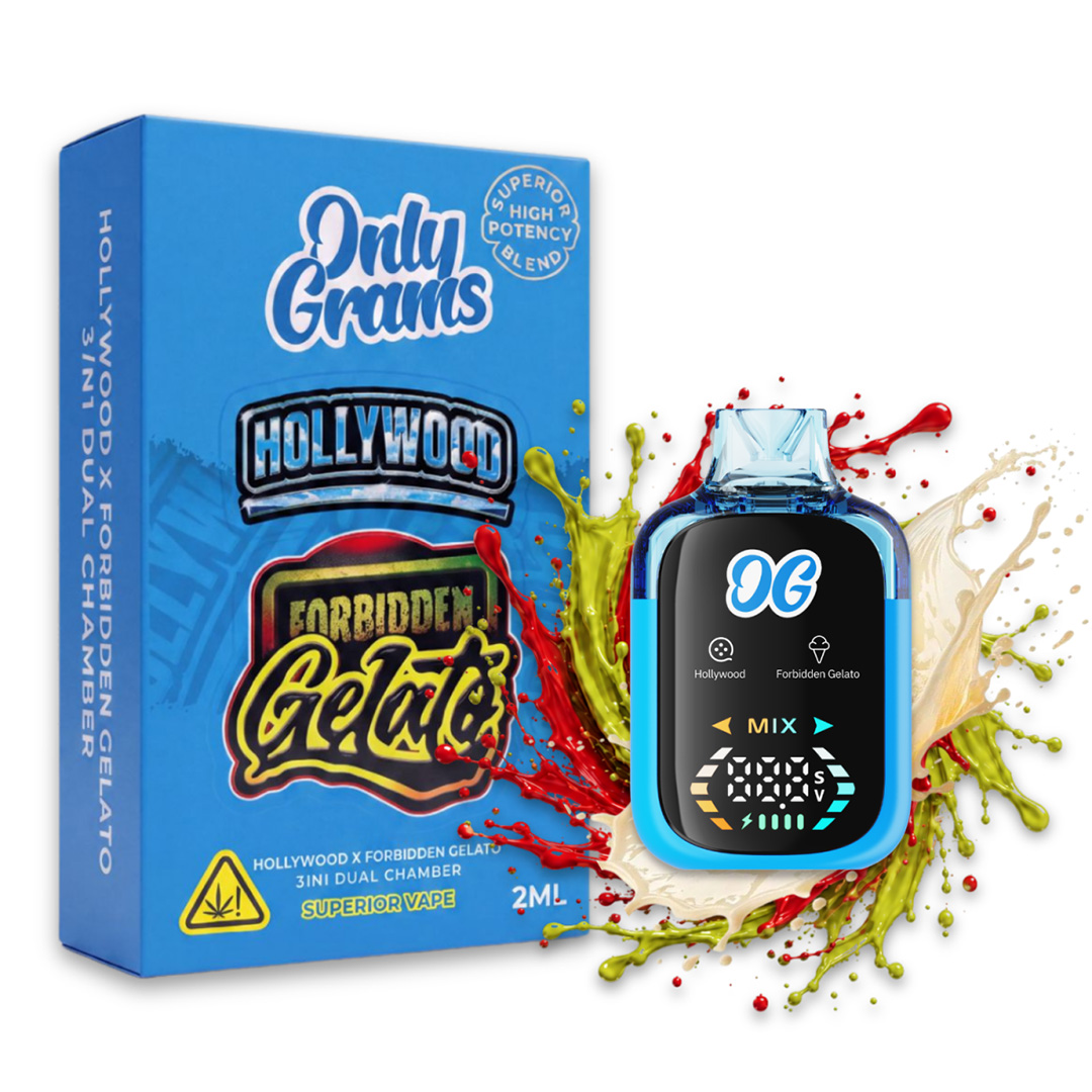 Only Grams Superior Dual Chamber Vape Hollywood + Forbidden Gelato 2ml