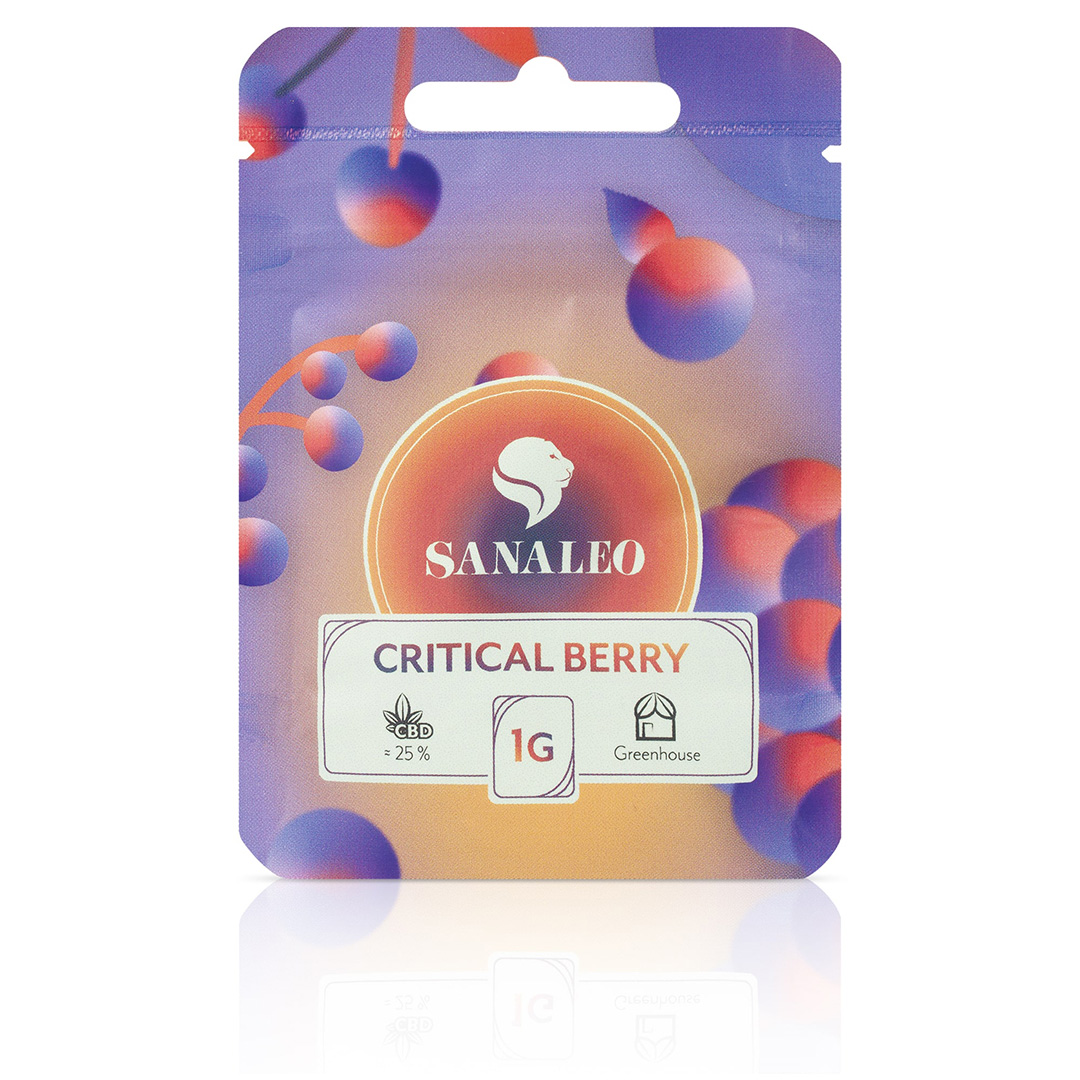 Sanaleo CBD Blüte Critical Berry 1g Sanaleo CBD Blüte Critical Berry 1g