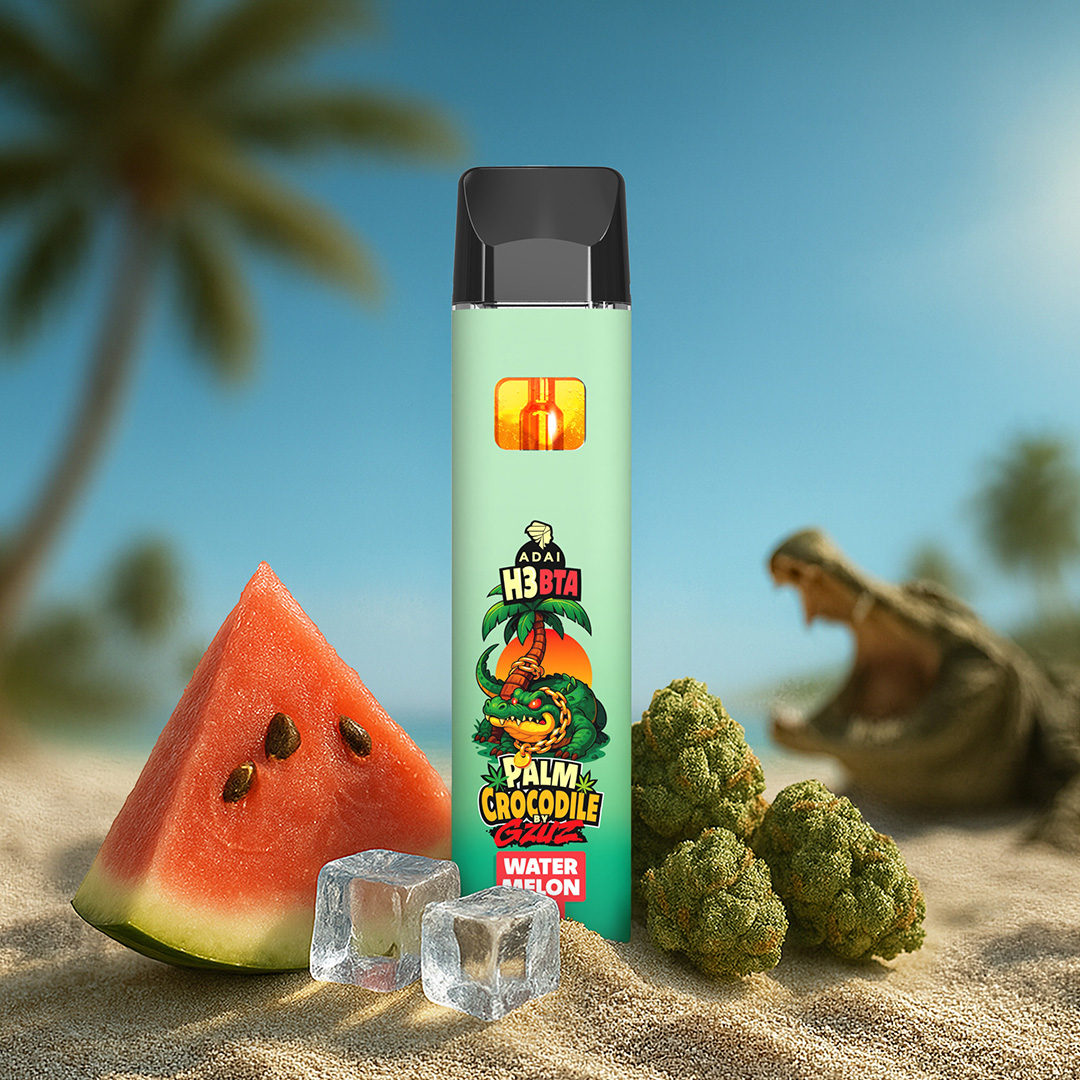Palm Crocodile by GZUZ H3BTA Vape Watermelon Ice 1ml Palm Crocodile by GZUZ H3BTA Vape Watermelon Ice 1ml