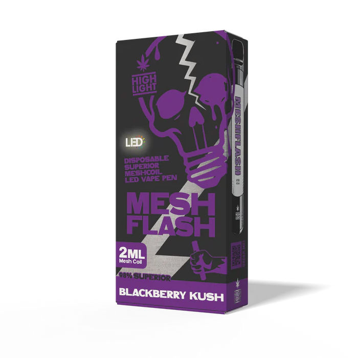 Mesh Flash Superior Blend Vape Blackberry Kush 2ml Mesh Flash Superior Blend Vape Blackberry Kush 2ml