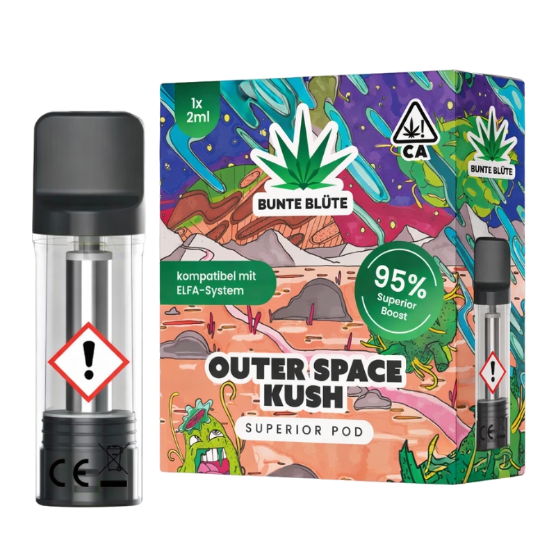 Bunte Blüte 95% Superior Pod Outer Space Kush 2ml