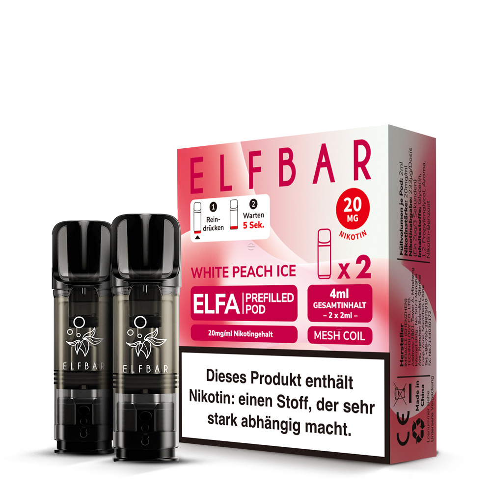 Elfa Pod White Peach Ice 20mg 2er Pack Elfa Pod White Peach Ice 20mg 2er Pack