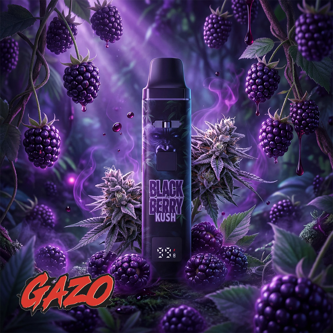 GZUZ GAZO H3BTA Pro Superior Blend Vape Blackberry Kush 1ml