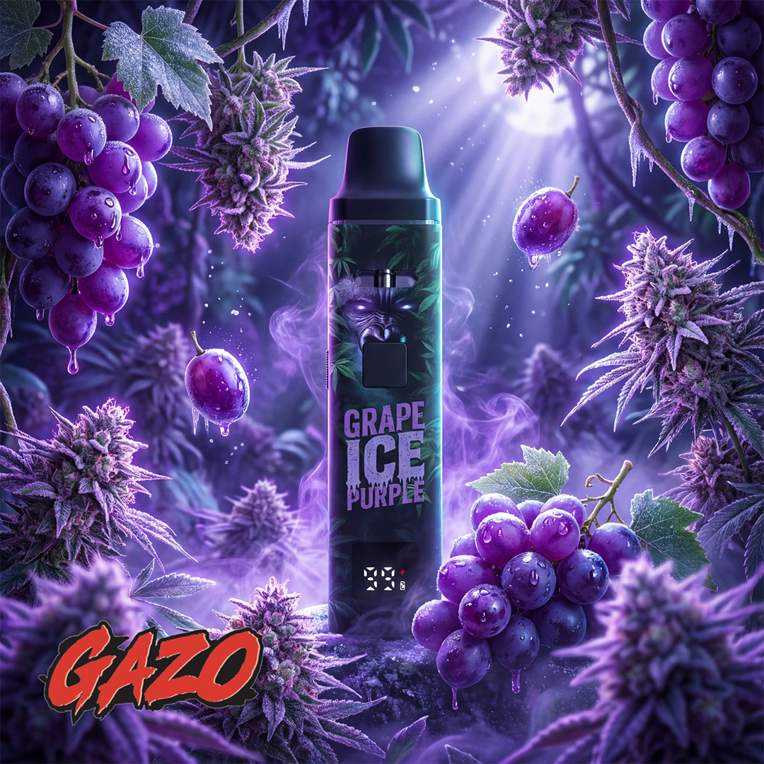 GZUZ GAZO H3BTA Pro Superior Blend Vape Grape Ice Purple 1ml