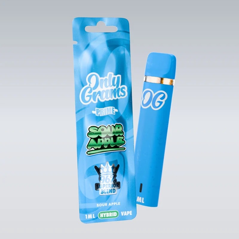 Only Grams US Line Superior Blend Vape - Sour Apple 1ml