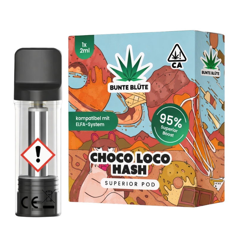Bunte Blüte 95% Superior Pod Choco Loco Hash 2ml
