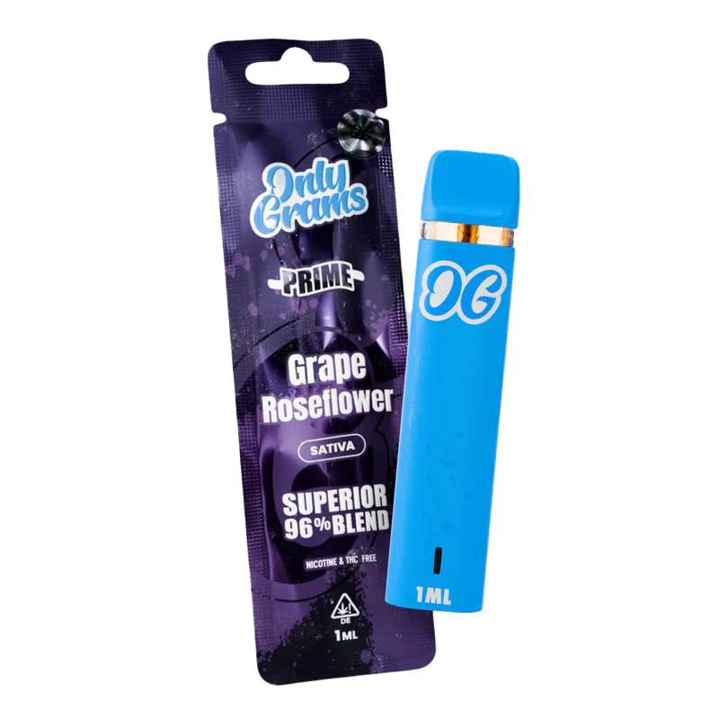 Only Grams Superior Blend Vape Grape Roseflower 1ml