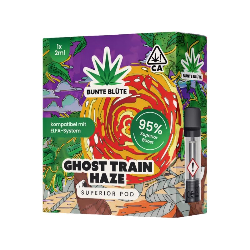 Bunte Blüte 95% Superior Pod Ghost Train Haze 2ml Bunte Blüte 95% Superior Pod Ghost Train Haze 2ml