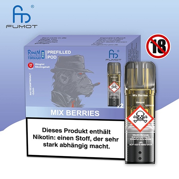 Randm Tornado Vape Pod Mix Berries 2 Pods