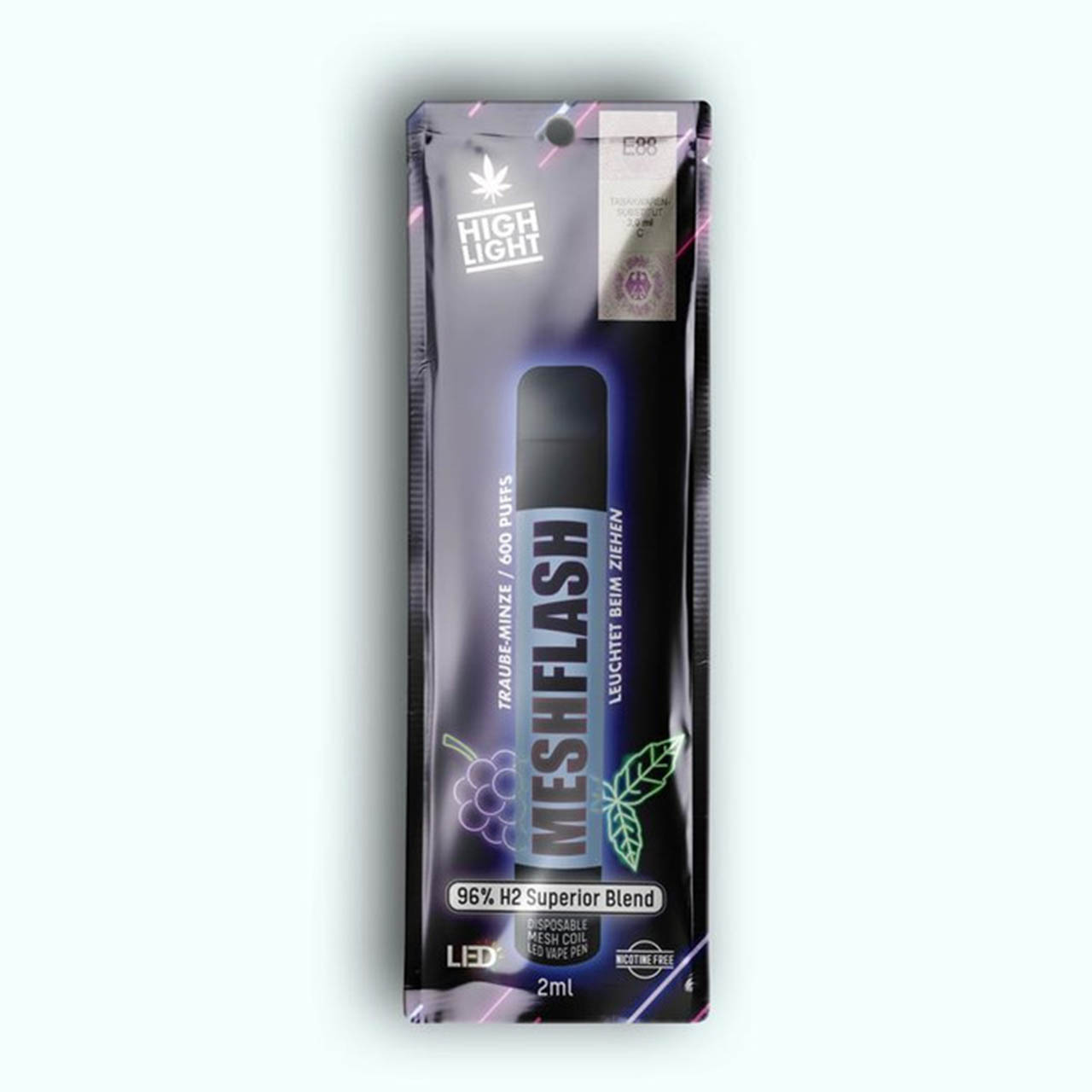 Mesh Flash H2 Superior Vape 2ml Traube Minze Mesh Flash H2 Superior Vape 2ml Traube Minze