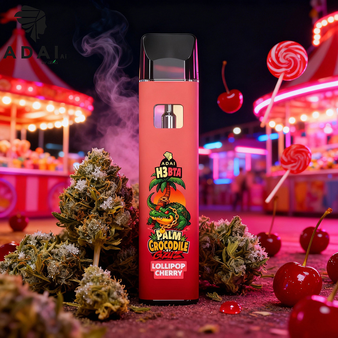 Palm Crocodile by GZUZ H3BTA Vape Lollipop Cherry 1ml Palm Crocodile by GZUZ H3BTA Vape Lollipop Cherry 1ml