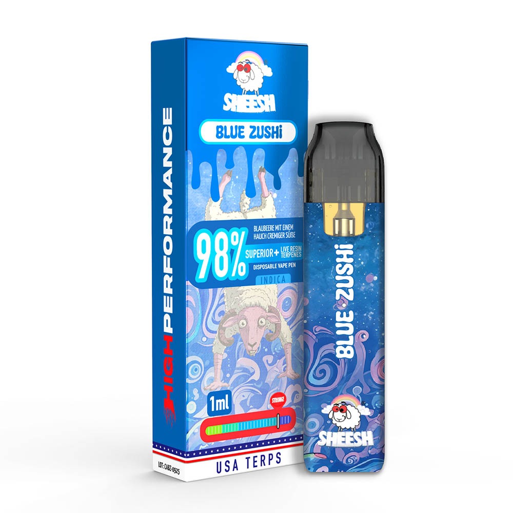 Sheesh Superior Plus Vape Blue Zushi 1ml