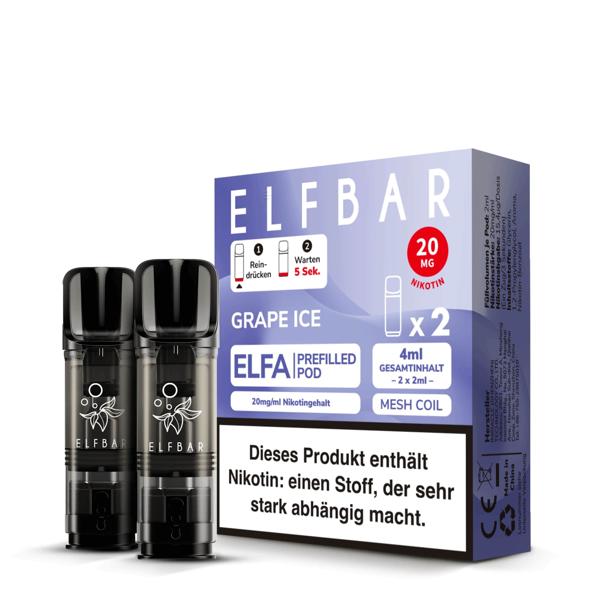 Elfbar Elfa Pod System Grape Ice