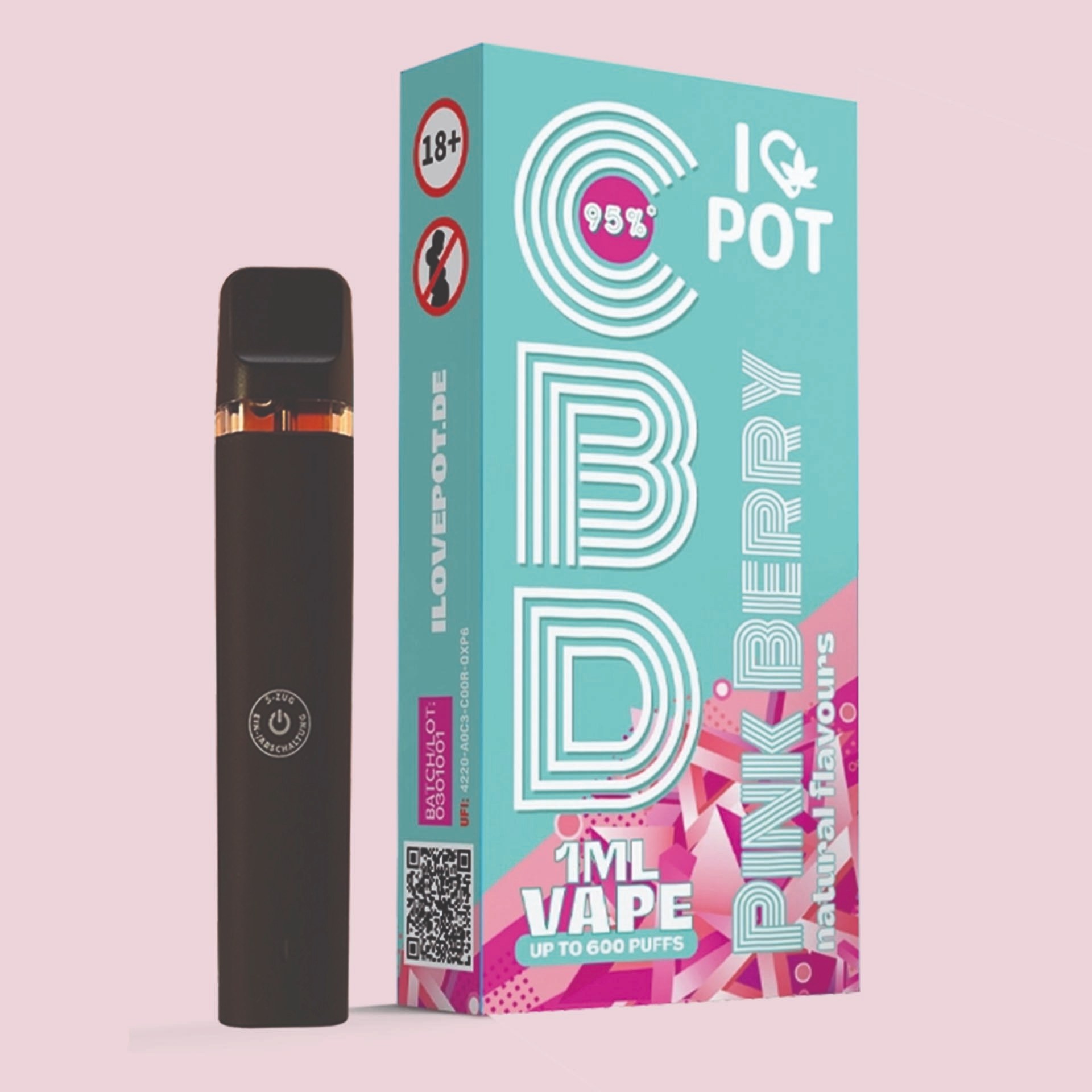 I Love Pot CBD Vape Pink Berry