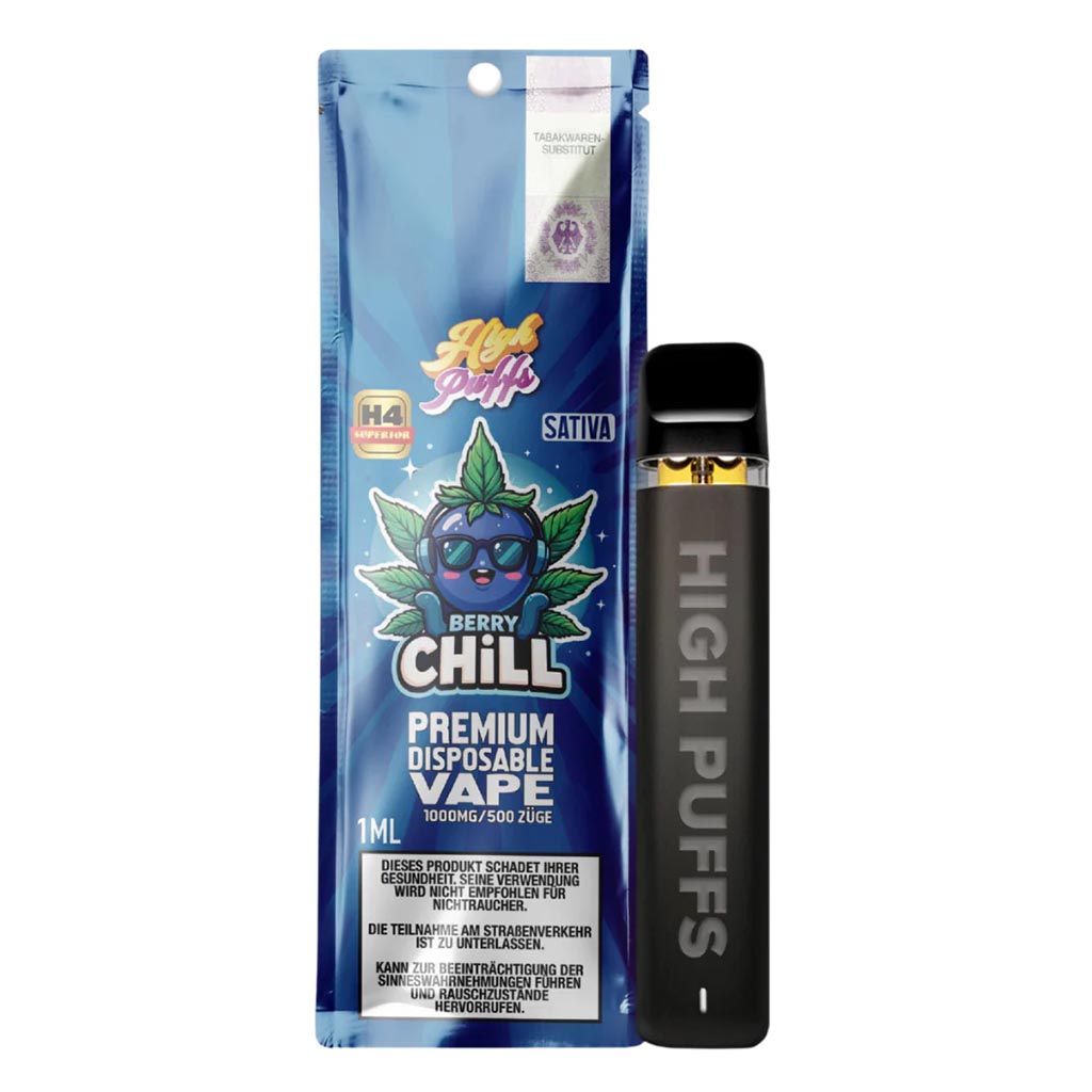 High Puffs H4 Superior Vape Berry Chill 1ml High Puffs H4 Superior Vape Berry Chill 1ml