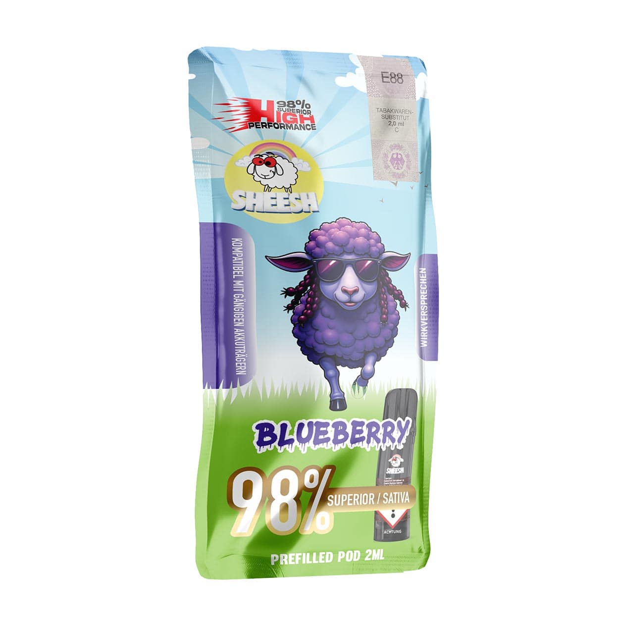 Sheesh Blueberry Superior Signature Pod 2ml Sheesh Blueberry Superior Signature Pod 2ml