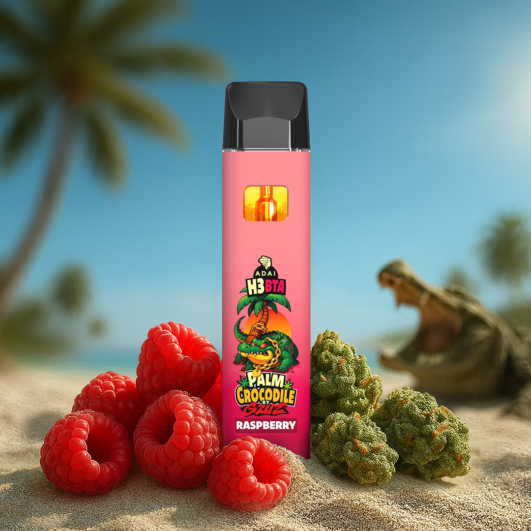 Palm Crocodile by GZUZ H3BTA Vape Raspberry 1ml