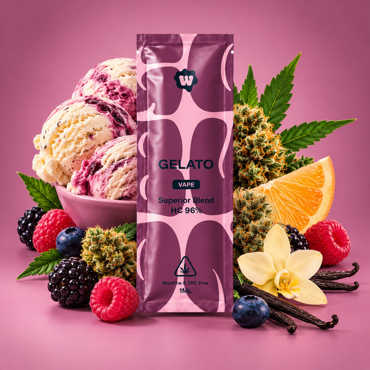 Weed For Friends HC Vape Gelato 1ml Weed For Friends HC Vape Gelato 1ml