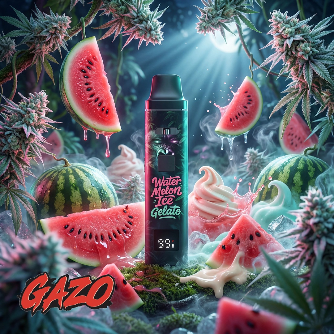 GZUZ GAZO H3BTA Pro Superior Blend Vape Watermelon Ice Gelato 1ml