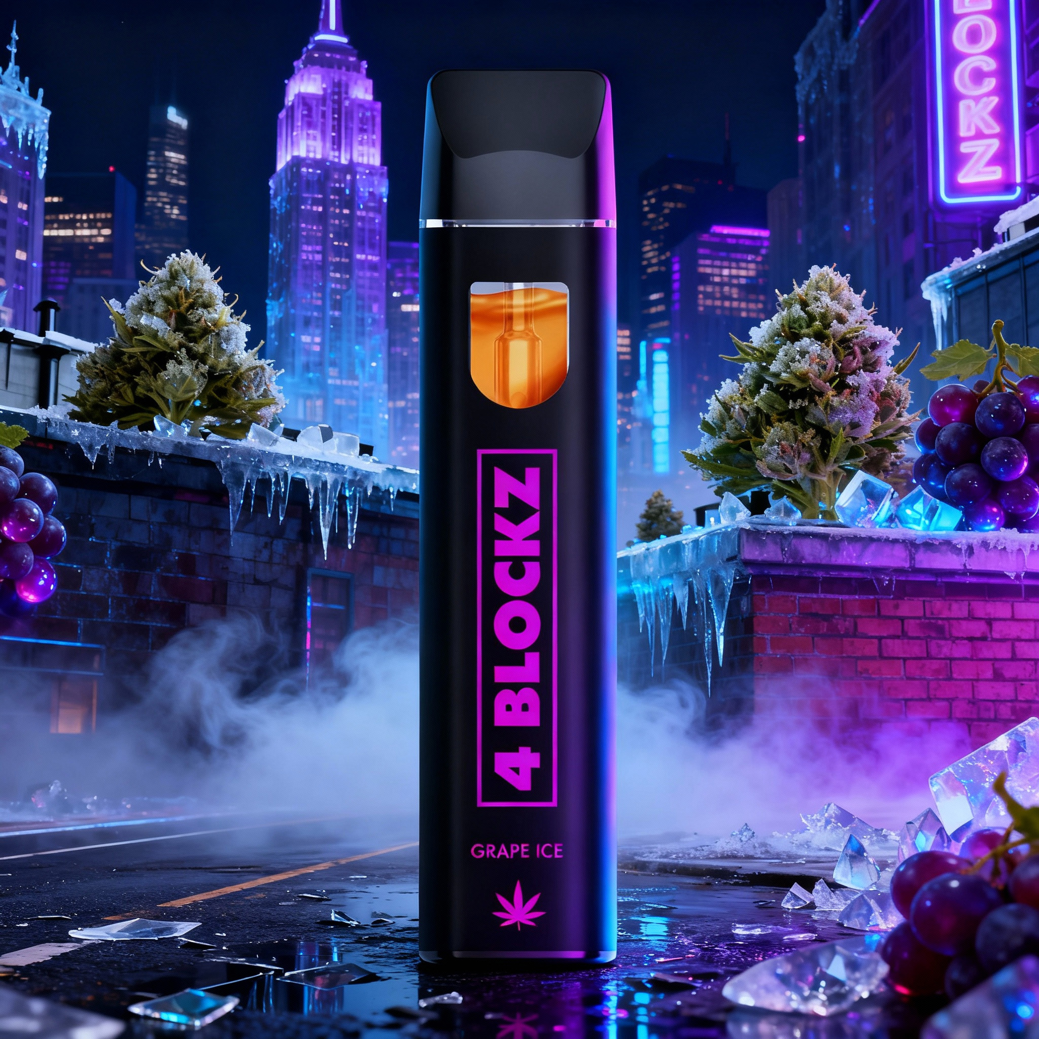 4 Blockz H3BTA Vape Grape Ice 1ml