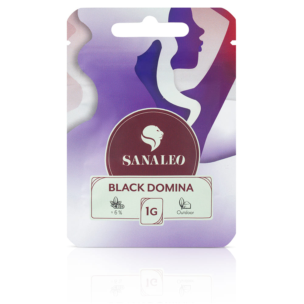 Sanaleo CBD Blüte Black Domina 1g Sanaleo CBD Blüte Black Domina 1g