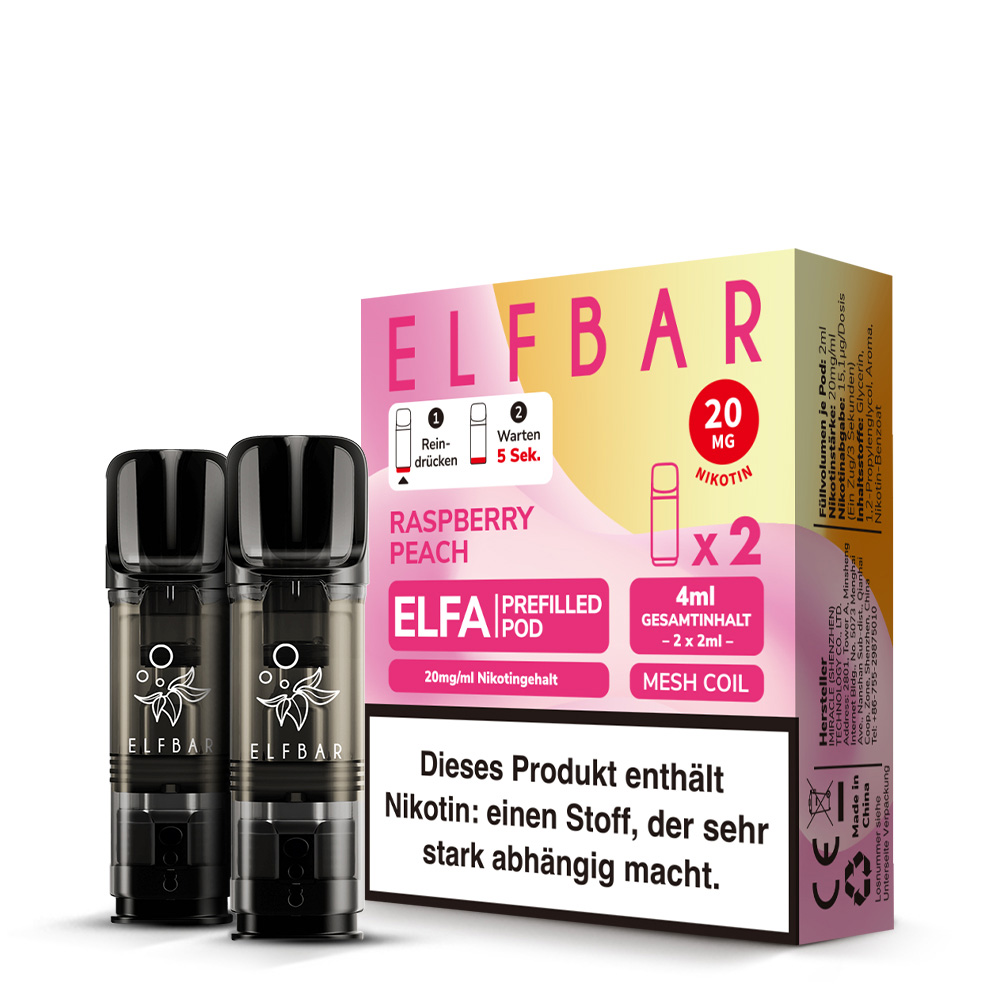 Elfbar Elfa Pod Raspberry Peach 2er Pack