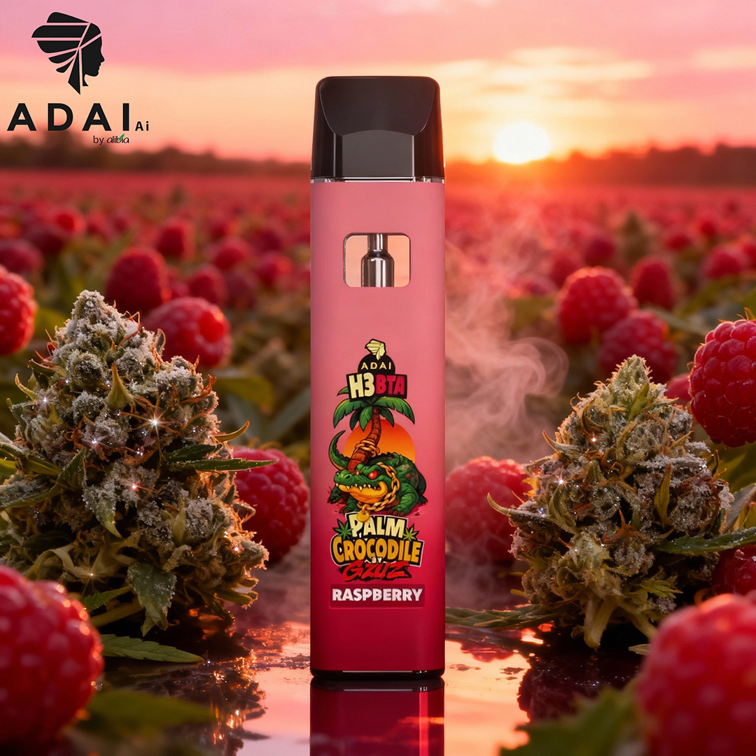 Palm Crocodile by GZUZ H3BTA Vape Raspberry 1ml