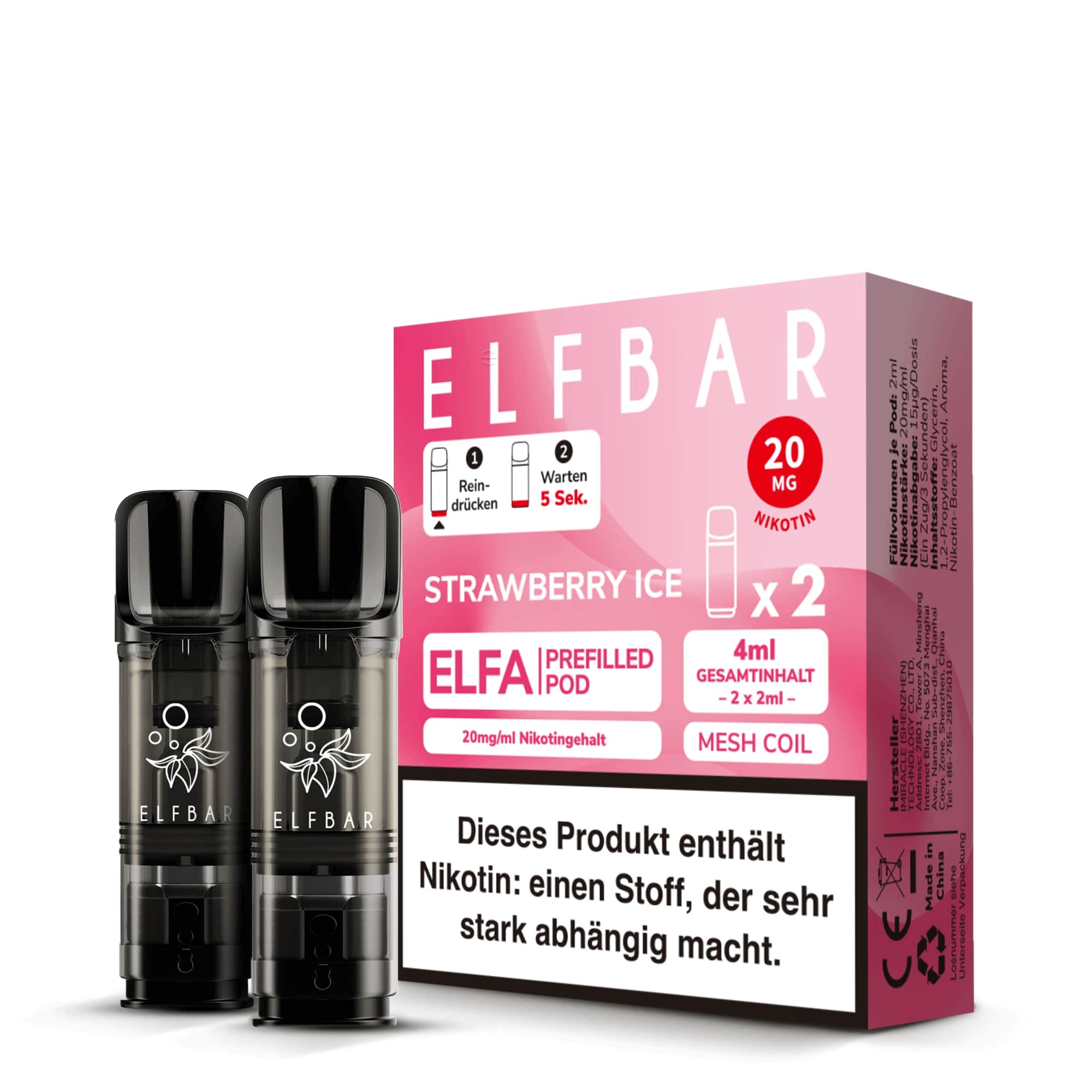 Elfbar Elfa Pod System Strawberry Ice Elfbar Elfa Pod System Strawberry Ice
