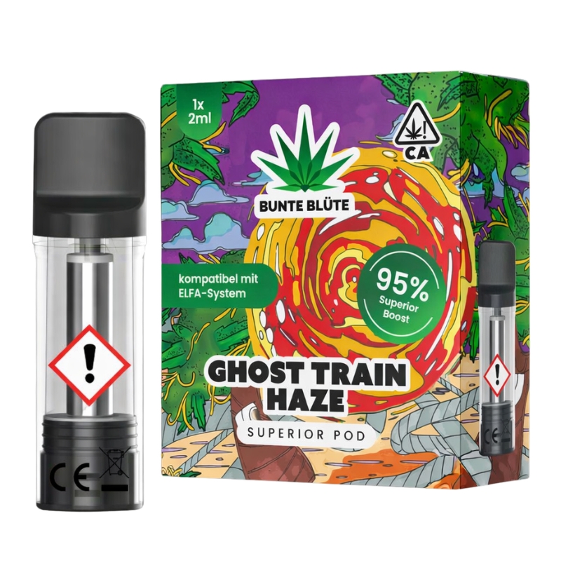 Bunte Blüte 95% Superior Pod Ghost Train Haze 2ml