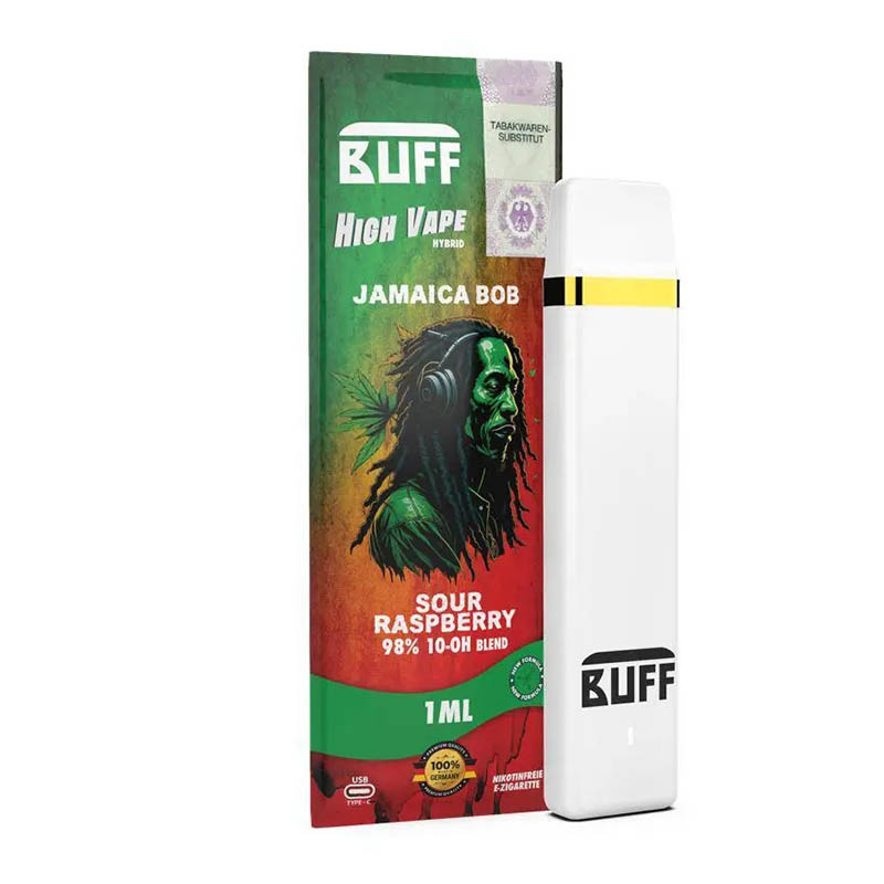 Buff 10-OH-HHC Vape Sour Raspberry Jamaica Bob Buff 10-OH-HHC Vape Sour Raspberry Jamaica Bob