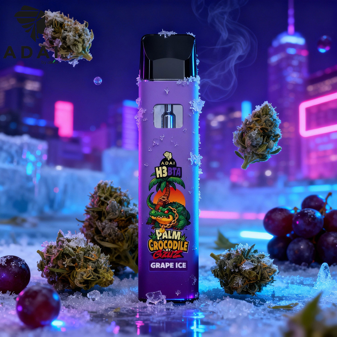 Palm Crocodile by GZUZ H3BTA Vape Grape Ice 1ml