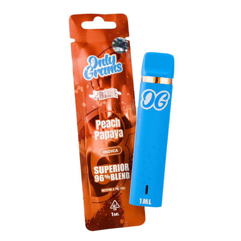 Only Grams Superior Blend Vape Peach Papaya 1ml