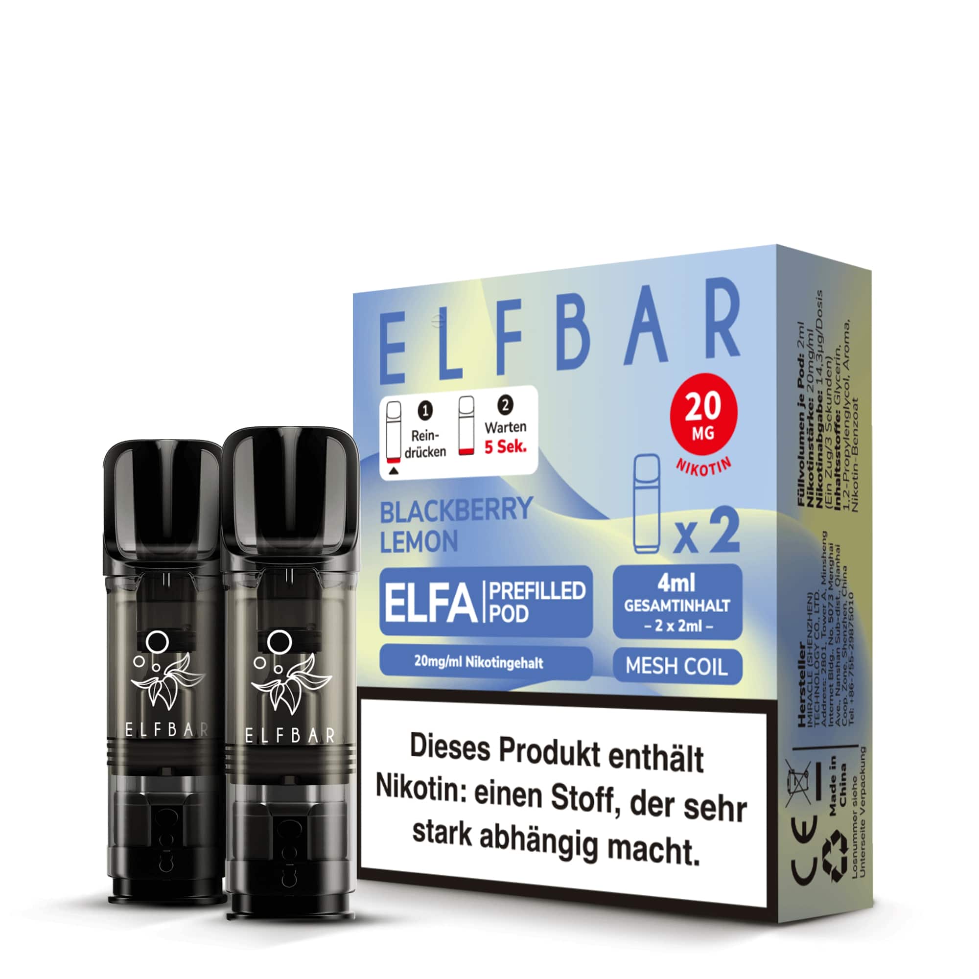 Elfbar Elfa Pod System Blackberry Lemon
