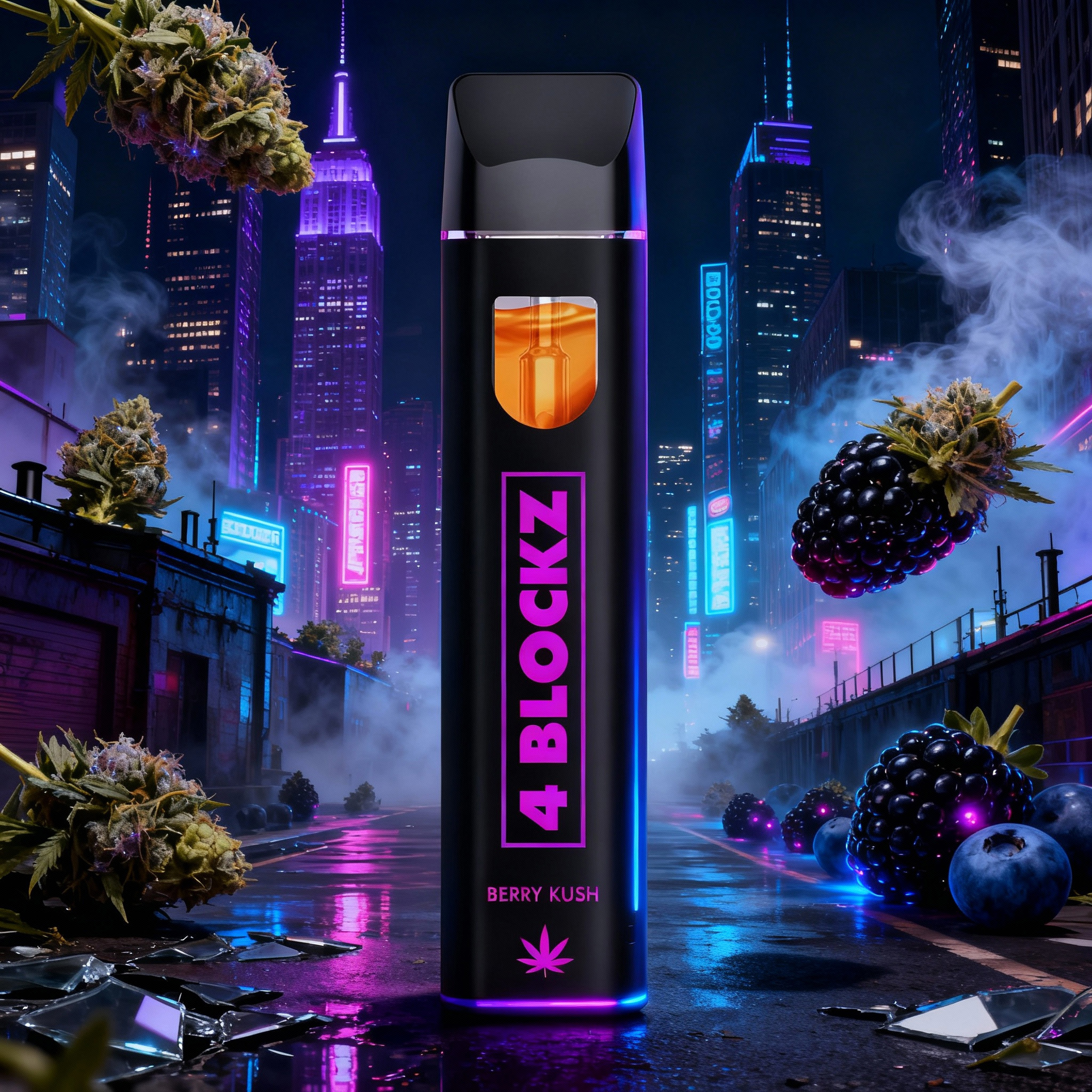 4 Blockz H3BTA Vape Berry Kush 1ml
