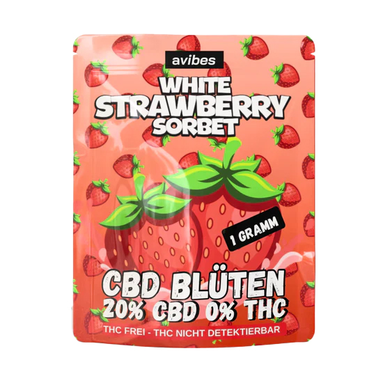 avibes CBD Blüte White Strawberry Sorbet 1g