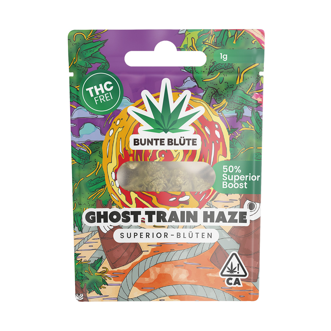 Bunte Blüte Superior Blend Blüte Ghost Train Haze 1g